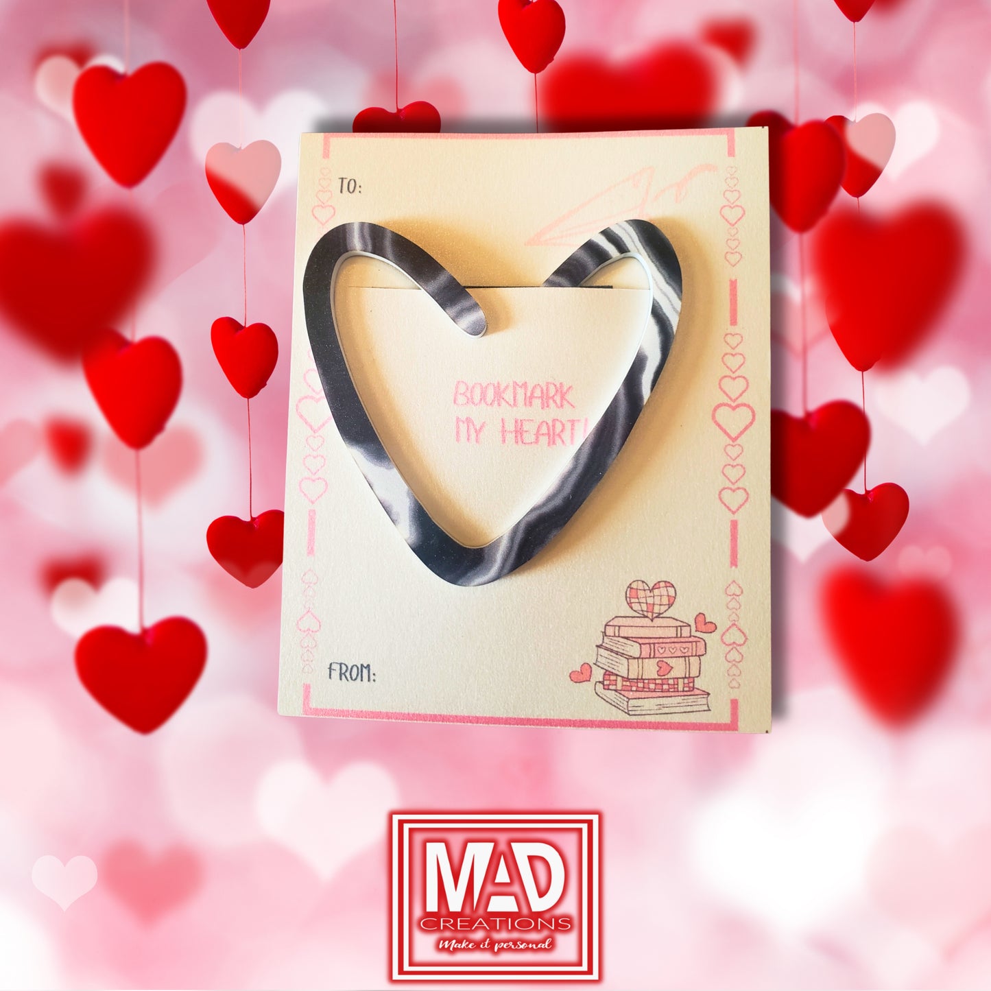 Valentine's Heart Shaped Bookmarks